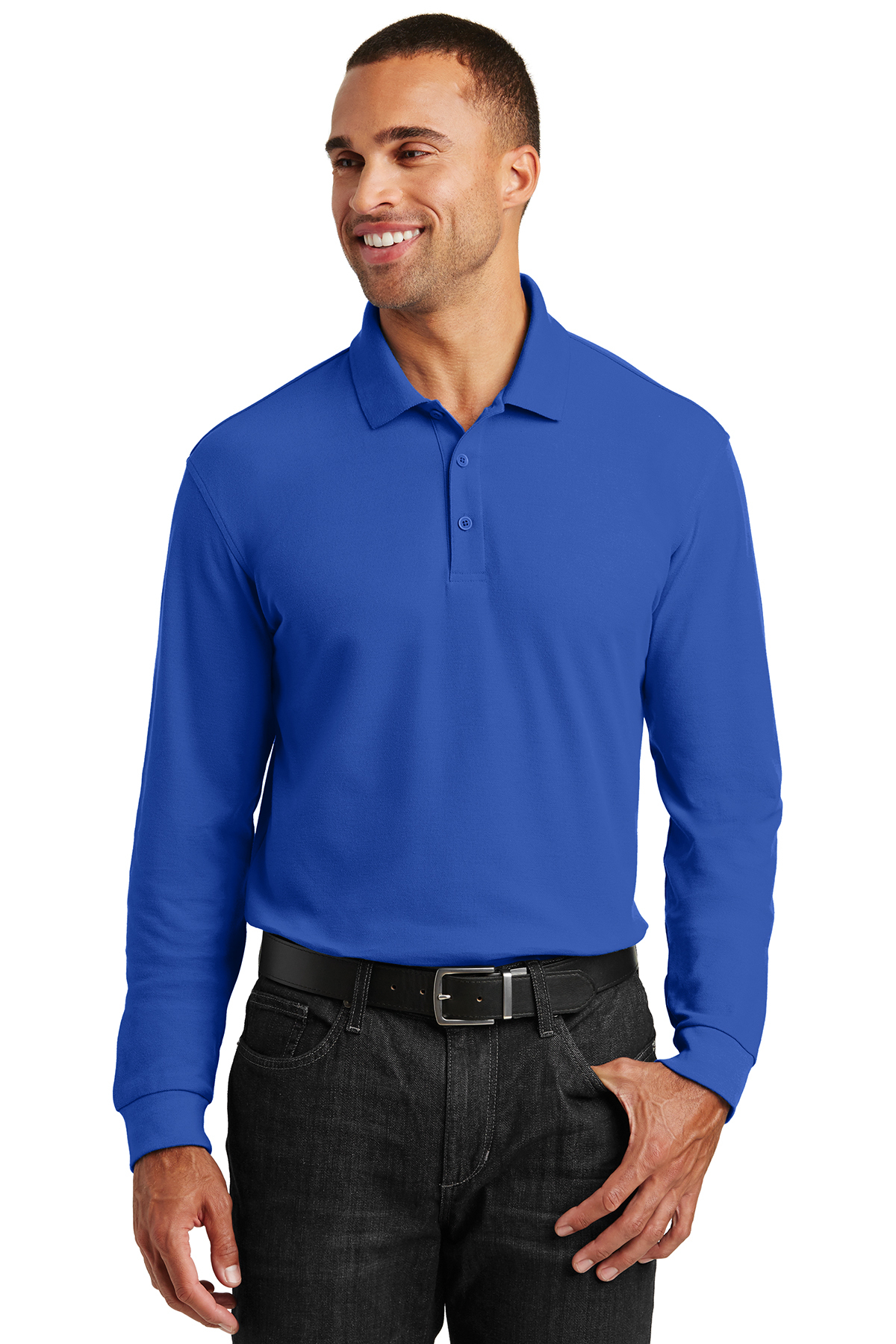 Port Authority Long Sleeve Core Classic Pique Polo - Image 8