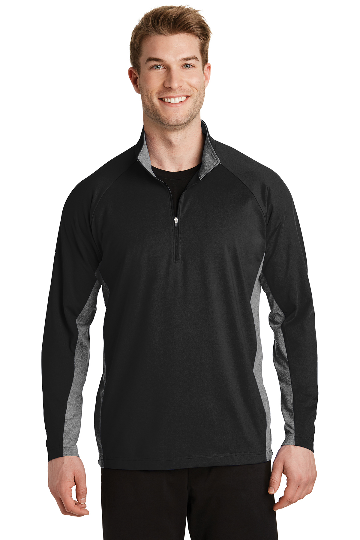 Sport-Tek Sport-Wick Stretch Contrast 1/4-Zip Pullover - Image 1