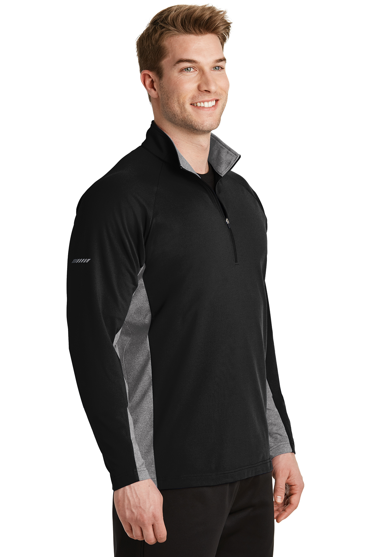Sport-Tek Sport-Wick Stretch Contrast 1/4-Zip Pullover - Image 2
