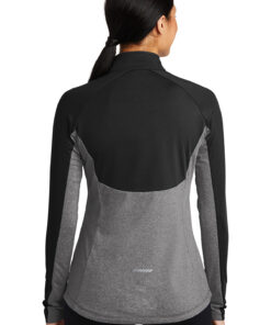 Sport-Tek Ladies Sport-Wick Stretch Contrast 1/2-Zip Pullover - Image 4