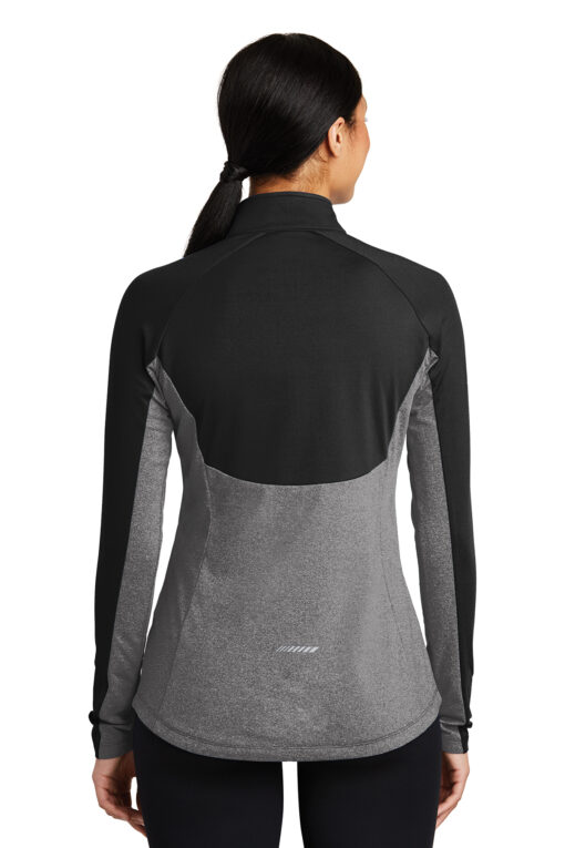 Sport-Tek Ladies Sport-Wick Stretch Contrast 1/2-Zip Pullover