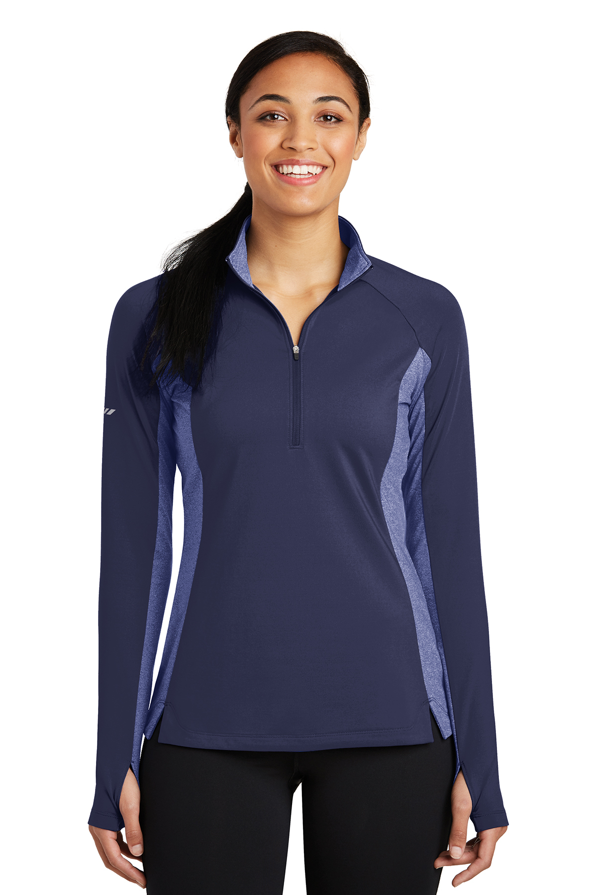Sport-Tek Ladies Sport-Wick Stretch Contrast 1/2-Zip Pullover - Image 6