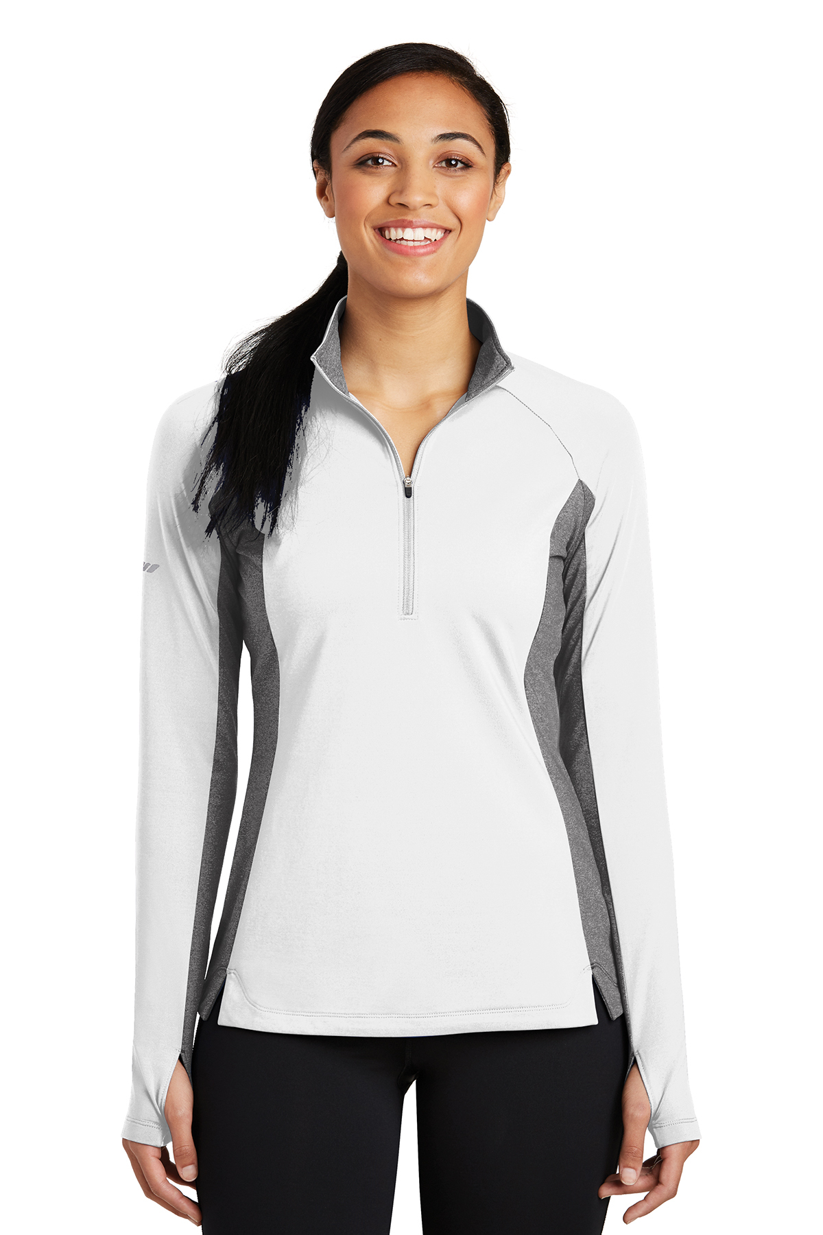 Sport-Tek Ladies Sport-Wick Stretch Contrast 1/2-Zip Pullover - Image 5