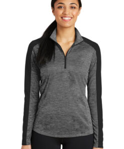 Sport-Tek Ladies PosiCharge Electric Heather Colorblock 1/4-Zip Pullover - Image 10