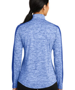 Sport-Tek Ladies PosiCharge Electric Heather Colorblock 1/4-Zip Pullover - Image 4