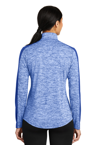 Sport-Tek Ladies PosiCharge Electric Heather Colorblock 1/4-Zip Pullover