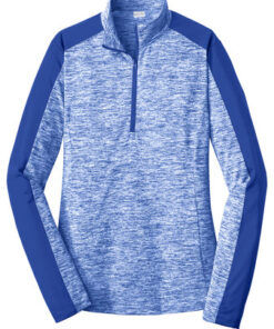 Sport-Tek Ladies PosiCharge Electric Heather Colorblock 1/4-Zip Pullover - Image 5