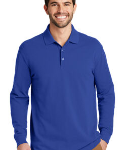 Port Authority EZCotton Long Sleeve Polo - Image 1