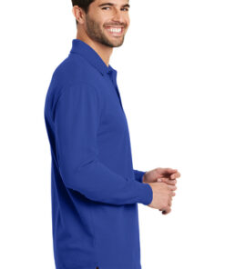 Port Authority EZCotton Long Sleeve Polo - Image 3