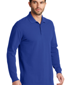 Port Authority EZCotton Long Sleeve Polo - Image 2