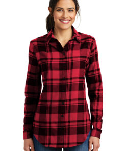 Port Authority Ladies Plaid Flannel Tunic - Image 8