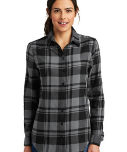Port Authority Ladies Plaid Flannel Tunic - Image 10