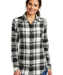 Port Authority Ladies Plaid Flannel Tunic - Image 1