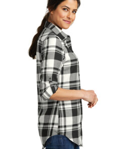 Port Authority Ladies Plaid Flannel Tunic - Image 3