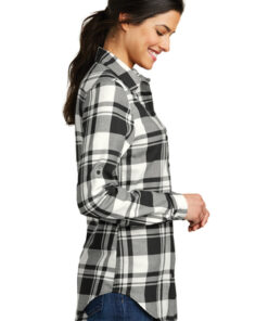 Port Authority Ladies Plaid Flannel Tunic - Image 4