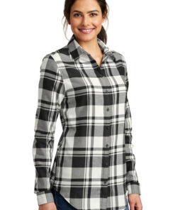 Port Authority Ladies Plaid Flannel Tunic - Image 2