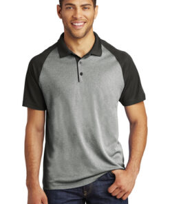 Sport-Tek PosiCharge RacerMesh Raglan Heather Block Polo - Image 8