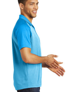 Sport-Tek PosiCharge RacerMesh Raglan Heather Block Polo - Image 3