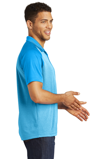 Sport-Tek PosiCharge RacerMesh Raglan Heather Block Polo