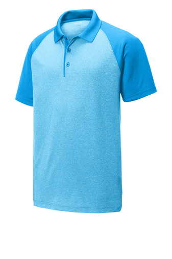 Sport-Tek PosiCharge RacerMesh Raglan Heather Block Polo