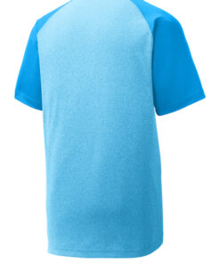 Sport-Tek PosiCharge RacerMesh Raglan Heather Block Polo - Image 6