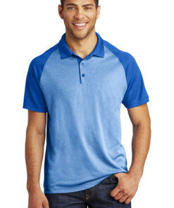 Sport-Tek PosiCharge RacerMesh Raglan Heather Block Polo - Image 7
