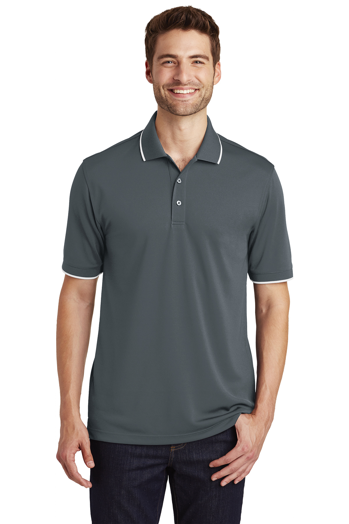 Port Authority Dry Zone UV Micro-Mesh Tipped Polo - Image 6