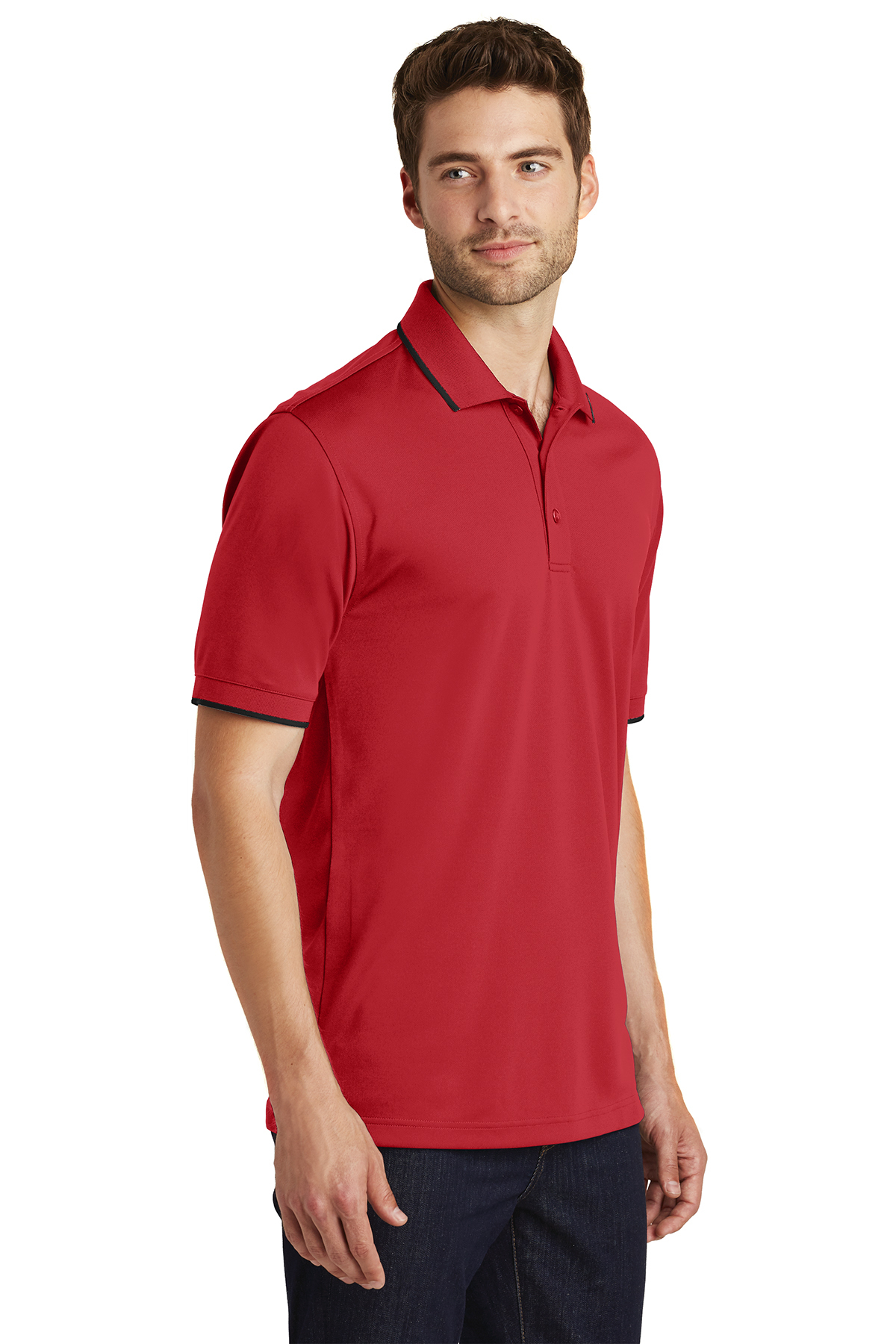 Port Authority Dry Zone UV Micro-Mesh Tipped Polo - Image 2