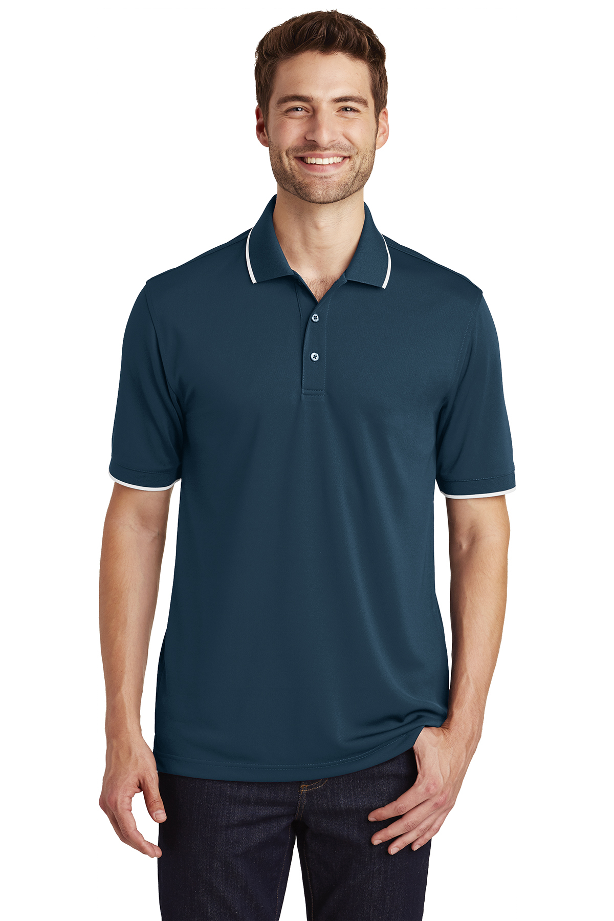 Port Authority Dry Zone UV Micro-Mesh Tipped Polo - Image 7