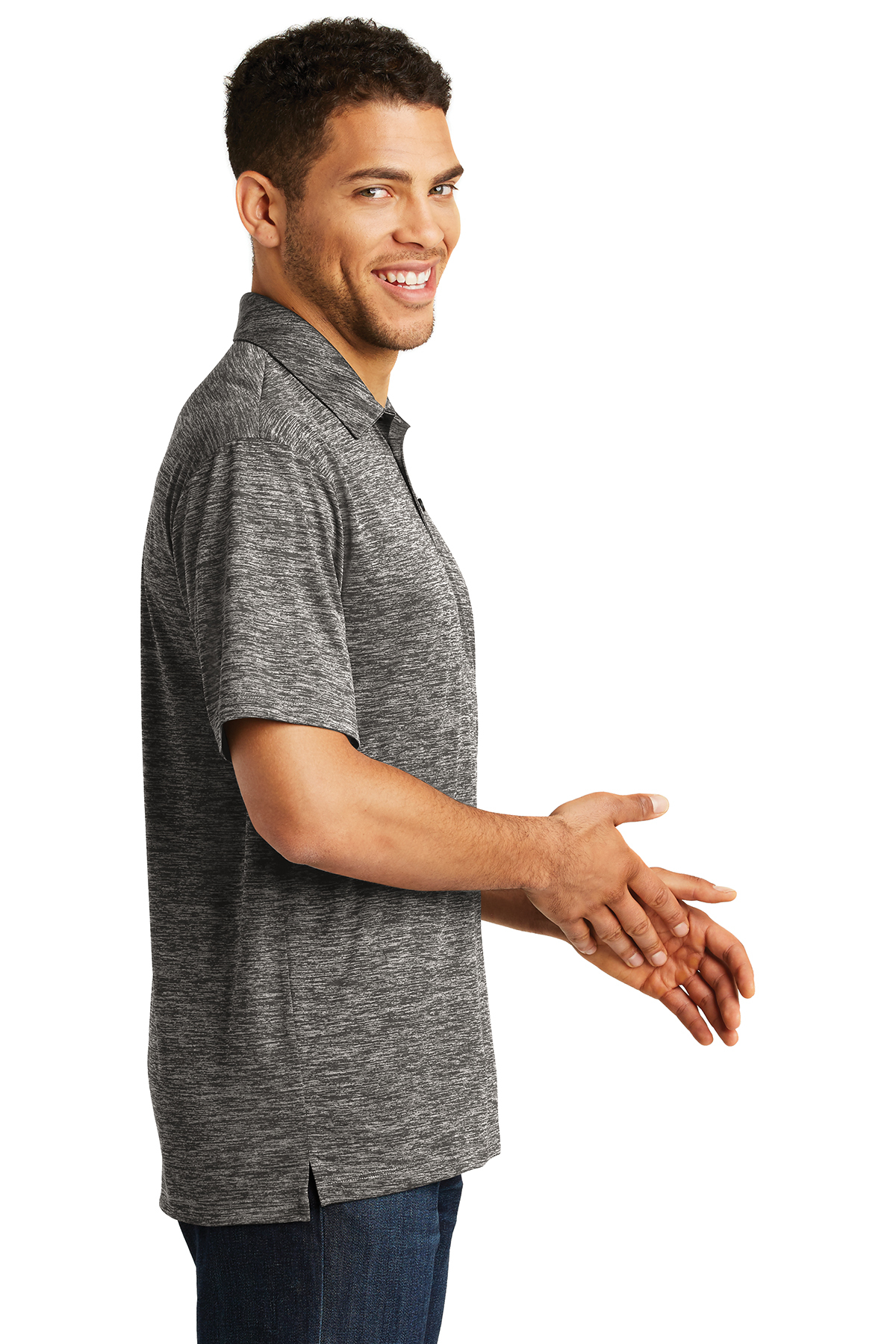 Sport-Tek PosiCharge Electric Heather Polo - Image 3