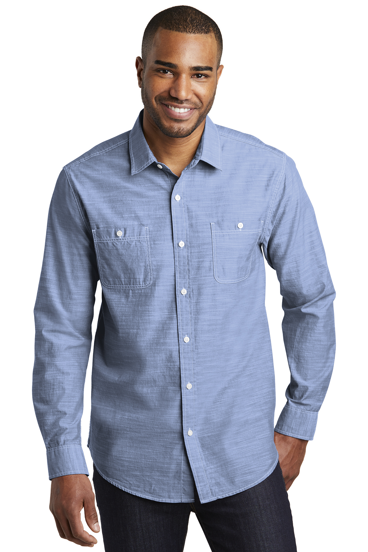 Port Authority Slub Chambray Shirt - Image 1
