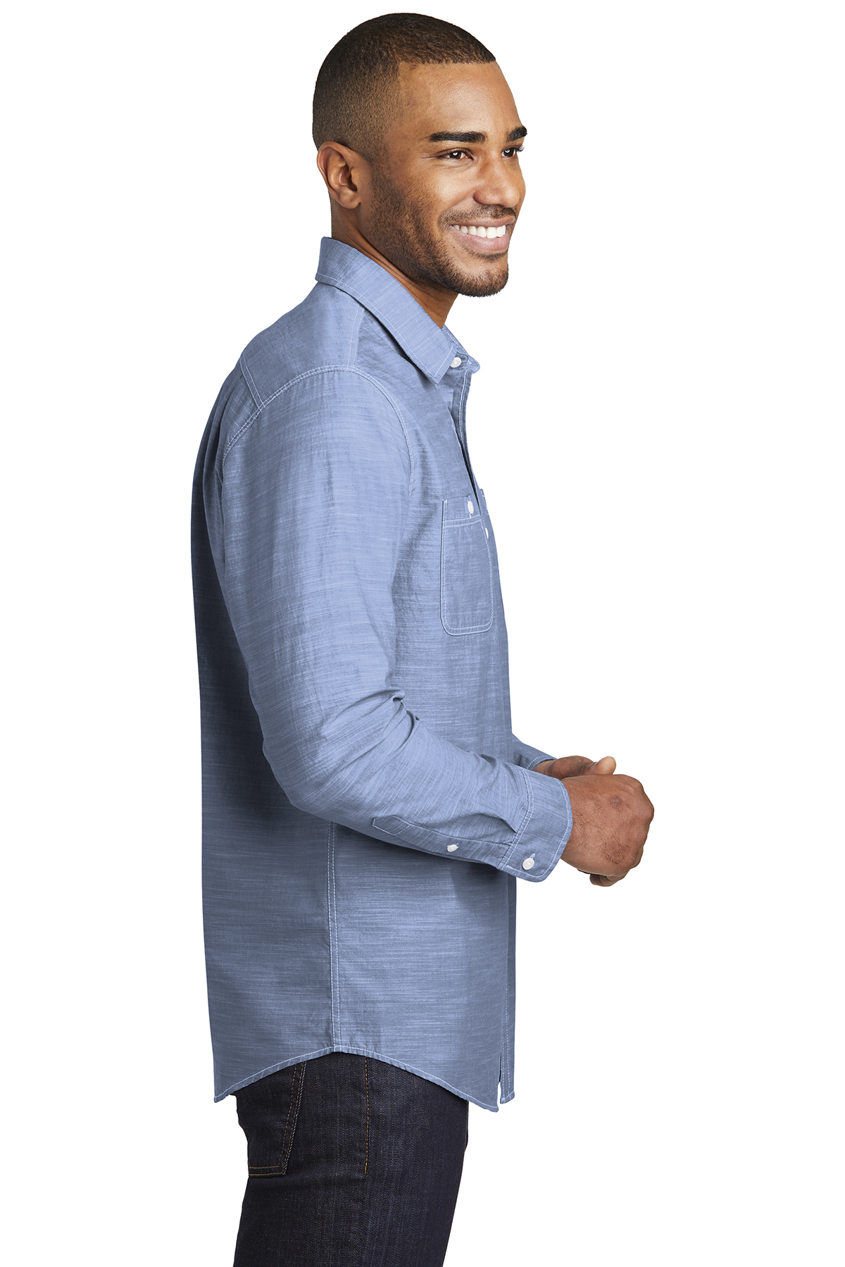 Port Authority Slub Chambray Shirt - Image 3
