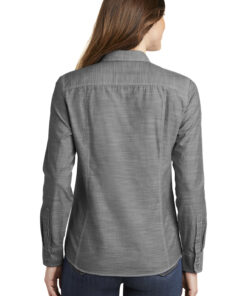 Port Authority Ladies Slub Chambray Shirt - Image 4