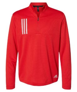 Adidas - 3-Stripes Double Knit Quarter-Zip Pullover - Image 5
