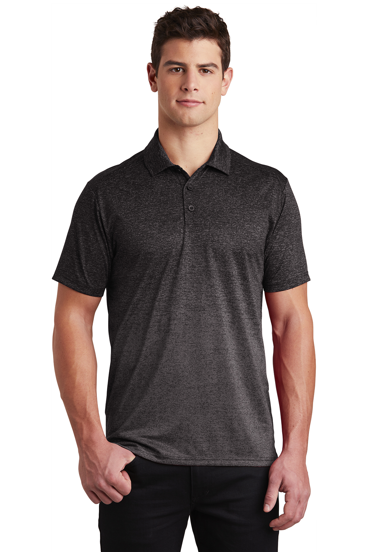 Sport-Tek Ombre Heather Polo - Image 3