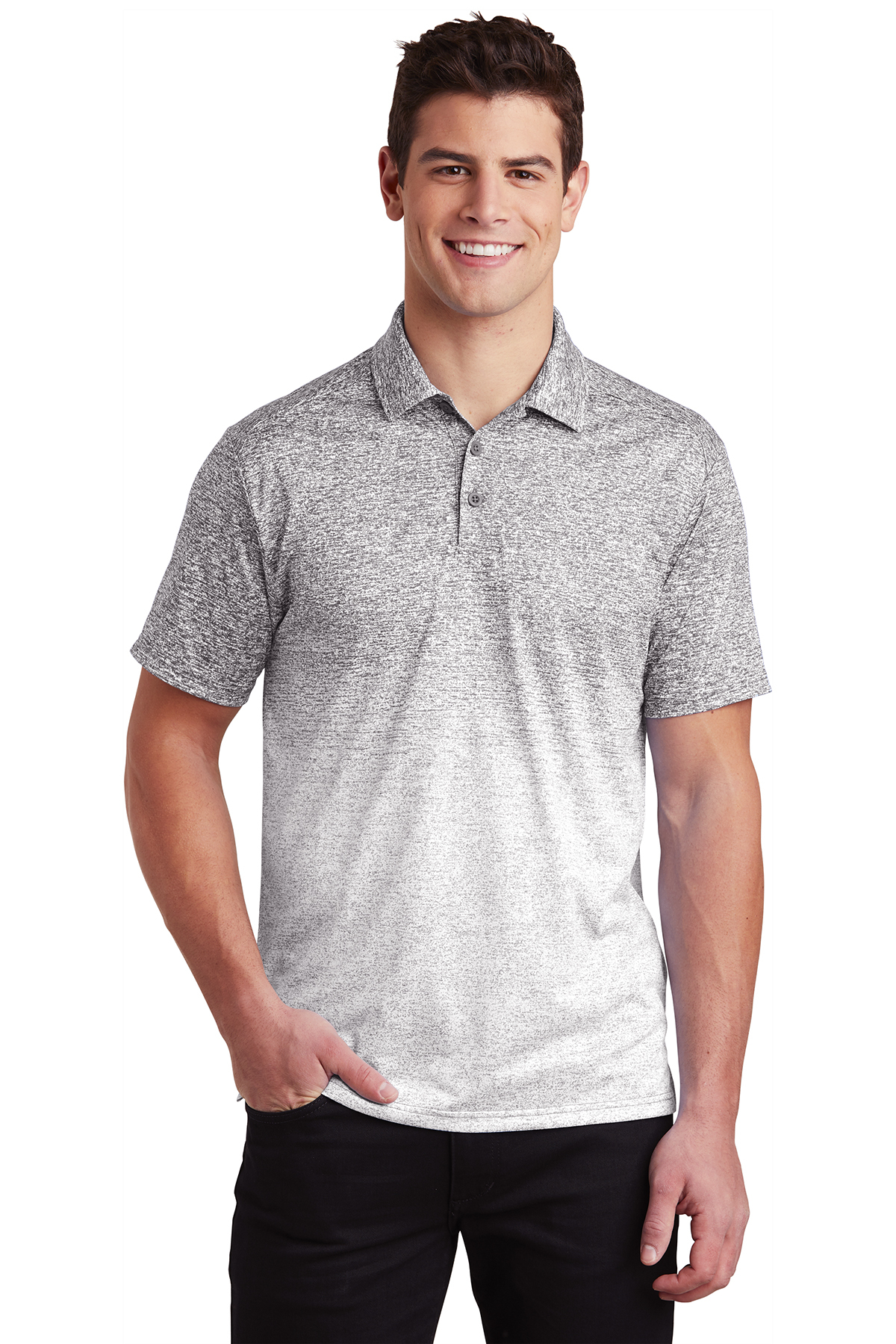 Sport-Tek Ombre Heather Polo - Image 6