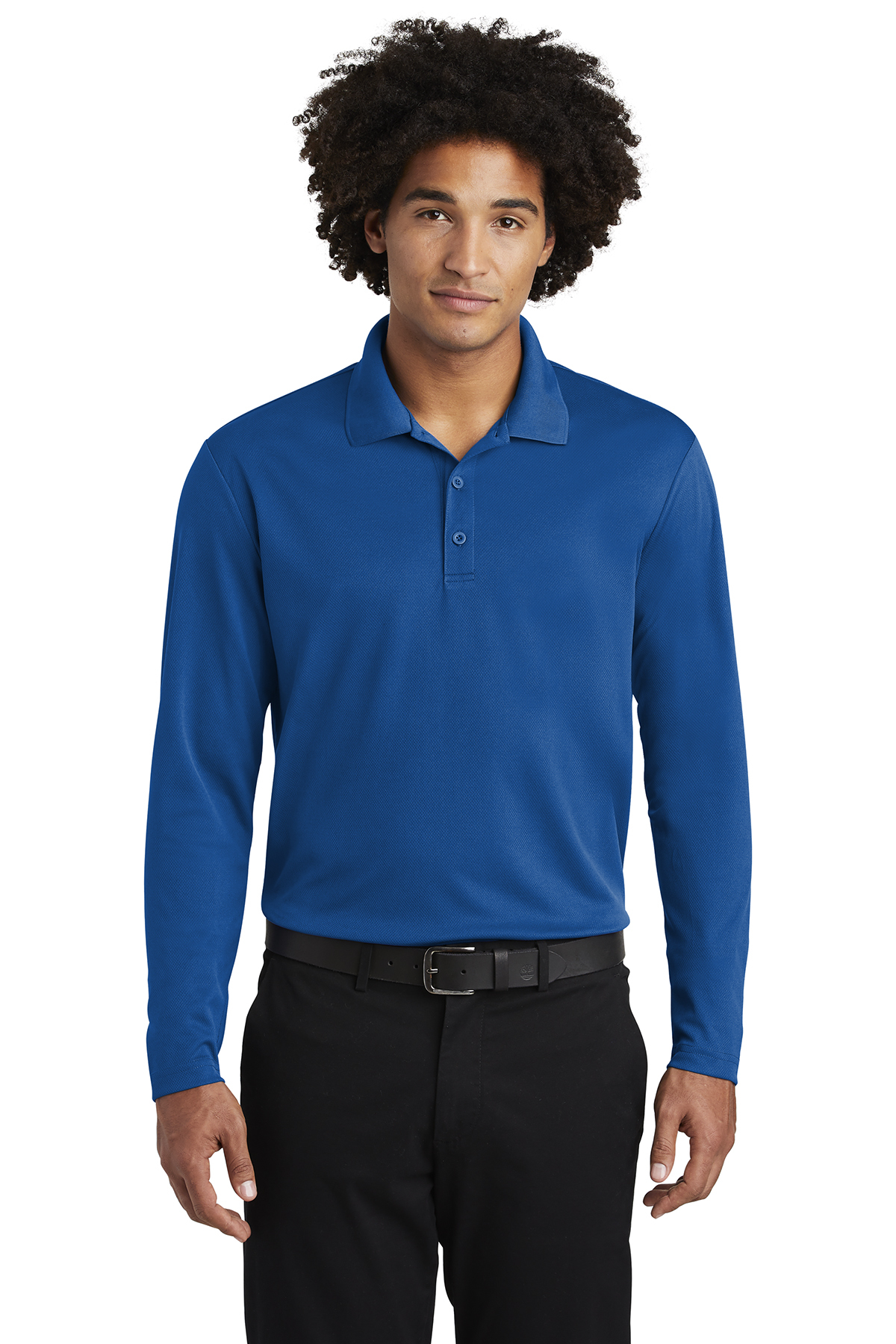 Sport-Tek PosiCharge RacerMesh Long Sleeve Polo - Image 1