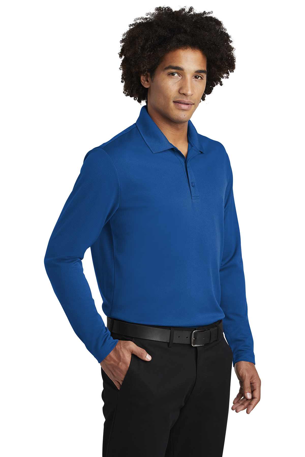 Sport-Tek PosiCharge RacerMesh Long Sleeve Polo - Image 2