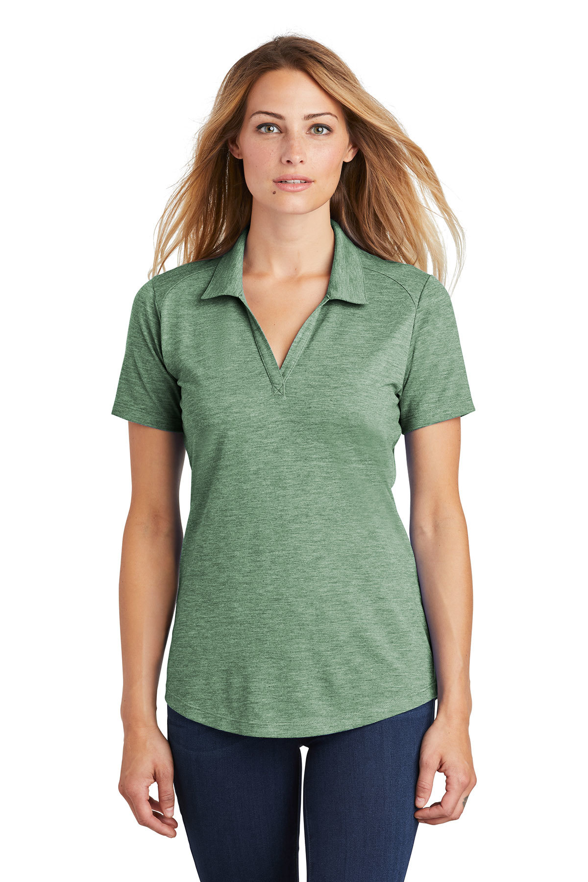 Sport-Tek Ladies PosiCharge Tri-Blend Wicking Polo - Image 1