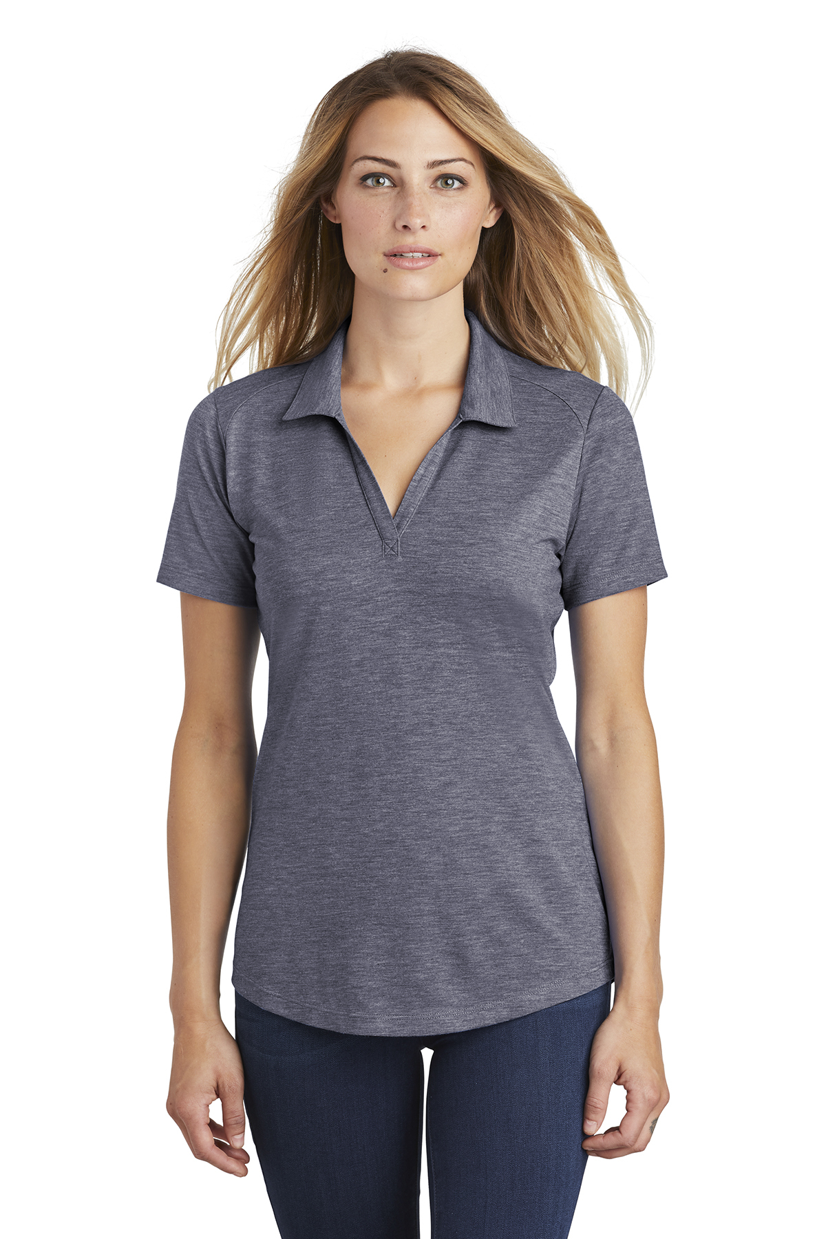 Sport-Tek Ladies PosiCharge Tri-Blend Wicking Polo - Image 5