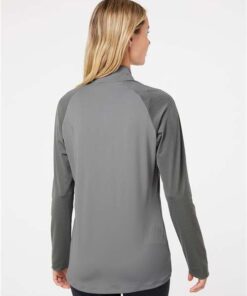Adidas - Women's Stripe Block Quarter-Zip Pullover - Image 3