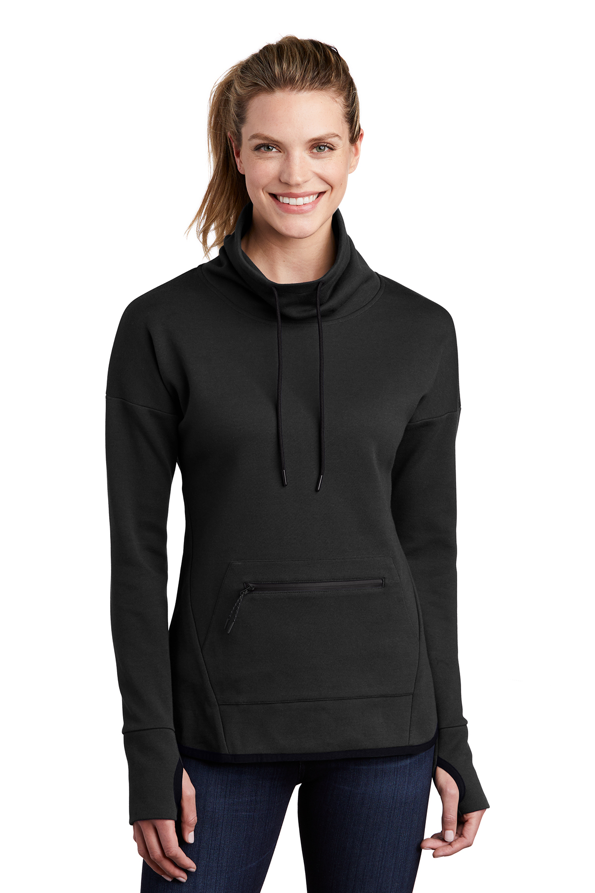 Sport-Tek Ladies Triumph Cowl Neck Pullover - Image 7