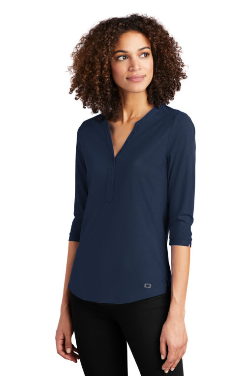 OGIO Ladies Jewel Henley