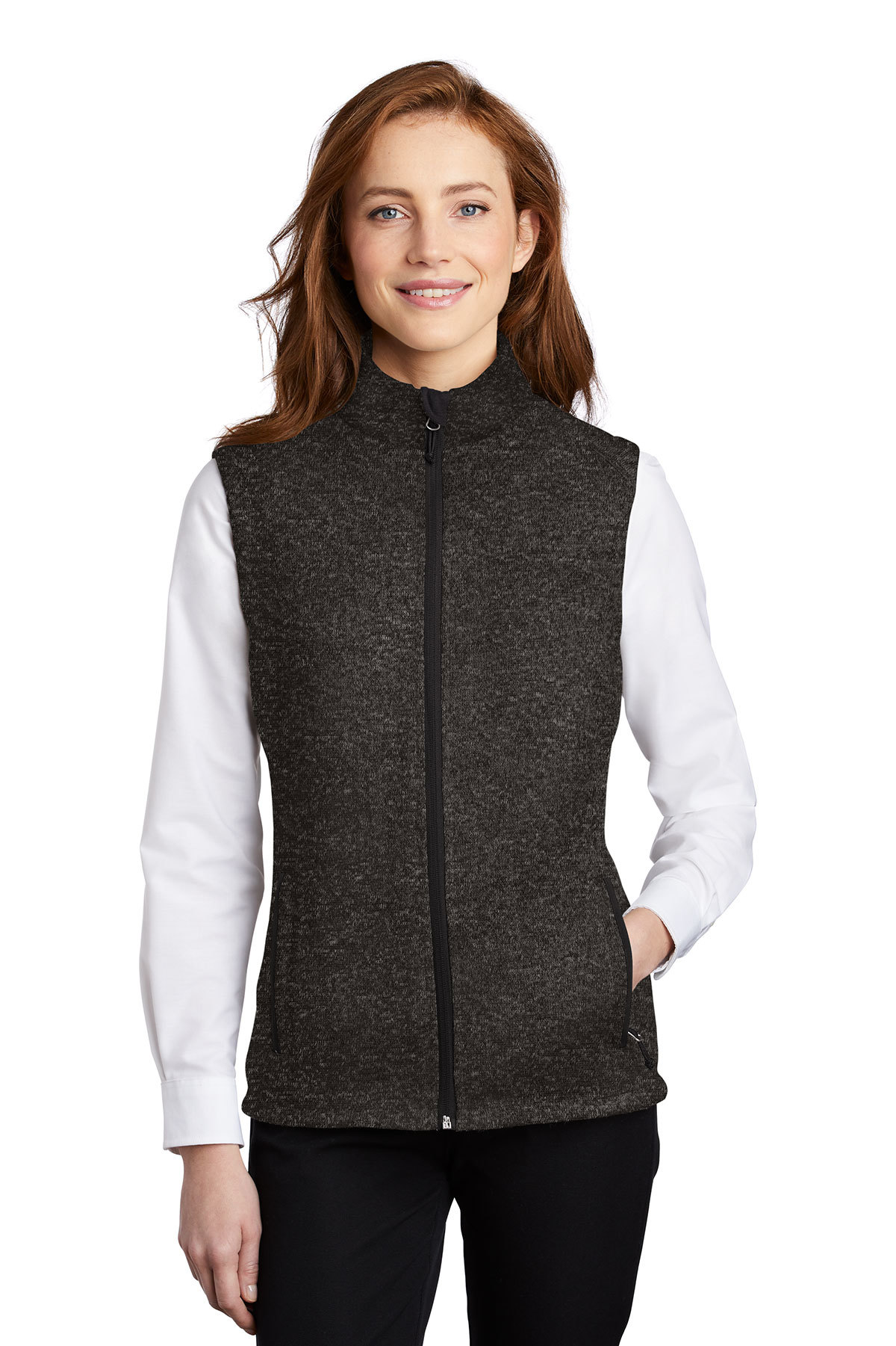 Port Authority Ladies Sweater Fleece Vest - Image 5