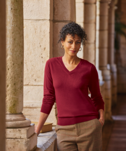 Brooks Brothers Women's Washable Merino V-Neck Sweater - Image 5