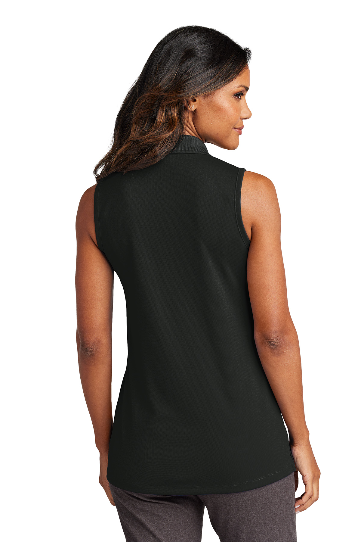 Port Authority Ladies Dry Zone UV Micro-Mesh Sleeveless Polo - Image 2