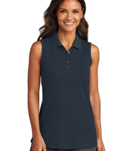 Port Authority Ladies Dry Zone UV Micro-Mesh Sleeveless Polo - Image 6