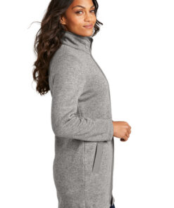 Port Authority Ladies Arc Sweater Fleece Long Jacket - Image 3
