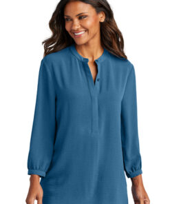 Port Authority Ladies 3/4-Sleeve Textured Crepe Tunic - Image 5