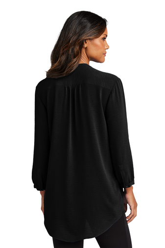 Port Authority Ladies 3/4-Sleeve Textured Crepe Tunic